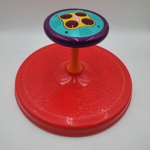 Playskool Sit n Spin Musical Light Up Toy Red Purple Teal Toddler Active Play